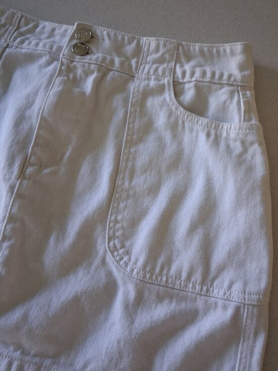 Forever 21 White Denim Mini Skirt Women's Size 0X - Picture 8 of 14